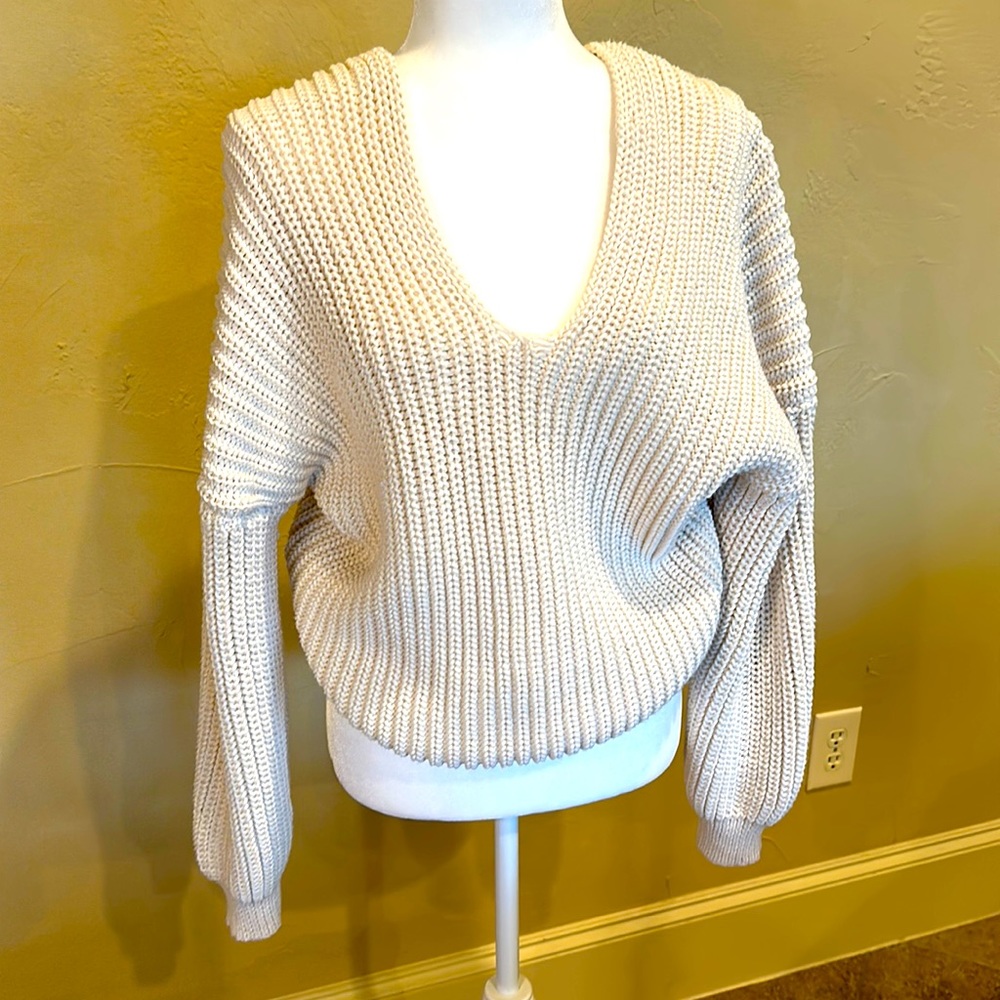 Blu-pepper off white Chunky Sweater